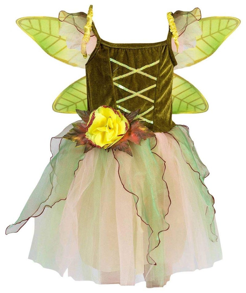 Petitebella Fairy Costume Dress 1-10y (Olive Green, 6-8 Years) - Image 1